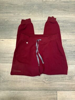 Figs Burgundy Scub Jogger Pants
